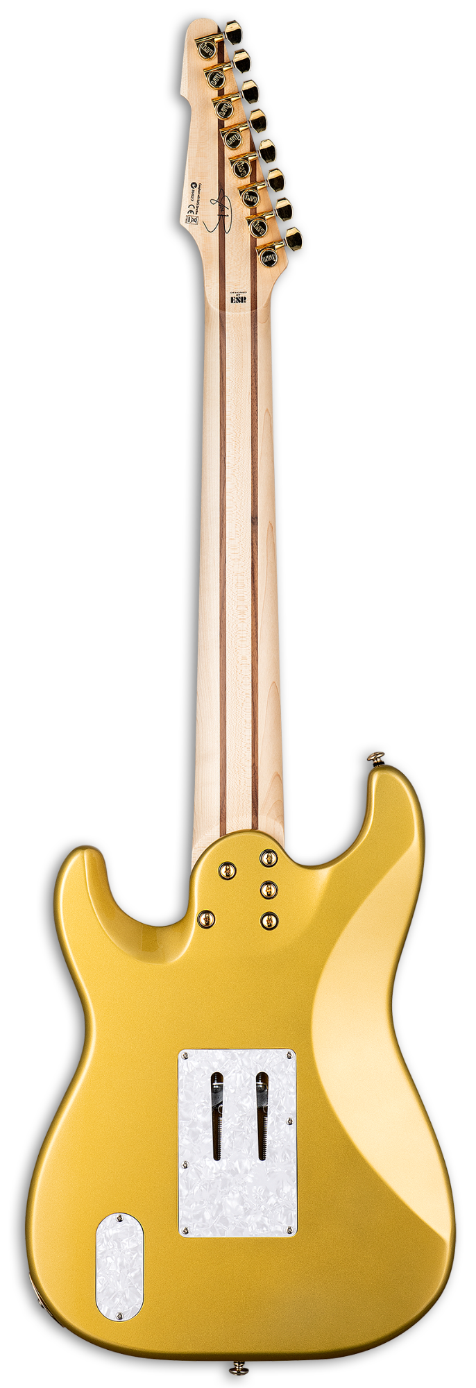ESP LTD Javier Reyes V8 8-String - Metallic Gold