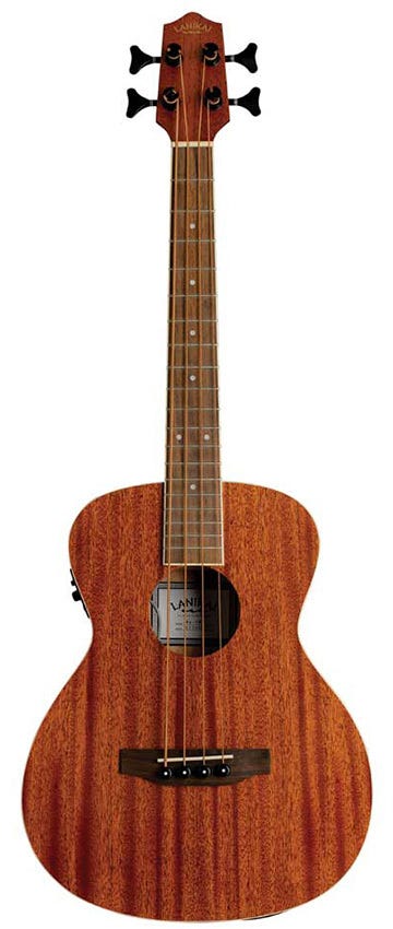 Lanikai Mahogany Series Bass Ukulele w/Bag + Pickup - Natural Satin Finish