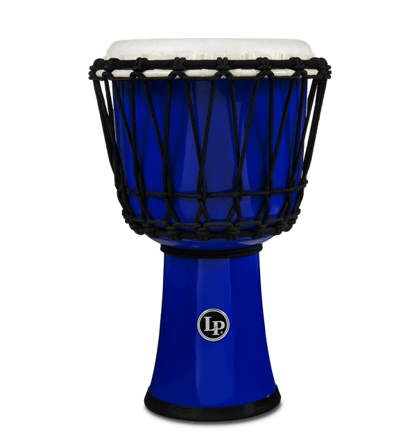 Latin Percussion LP 7" Rope Tuned Circle Djembe - Blue (LP1607BL)