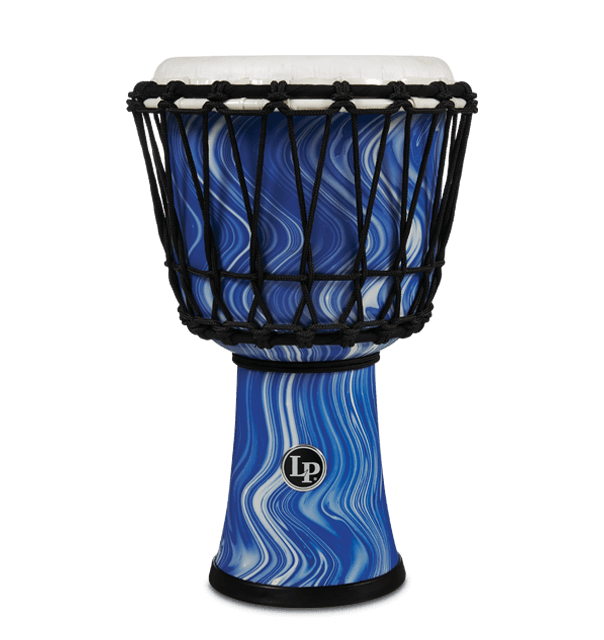 Latin Percussion LP 7" Rope Tuned Circle Djembe - Blue Marble (LP1607BM)
