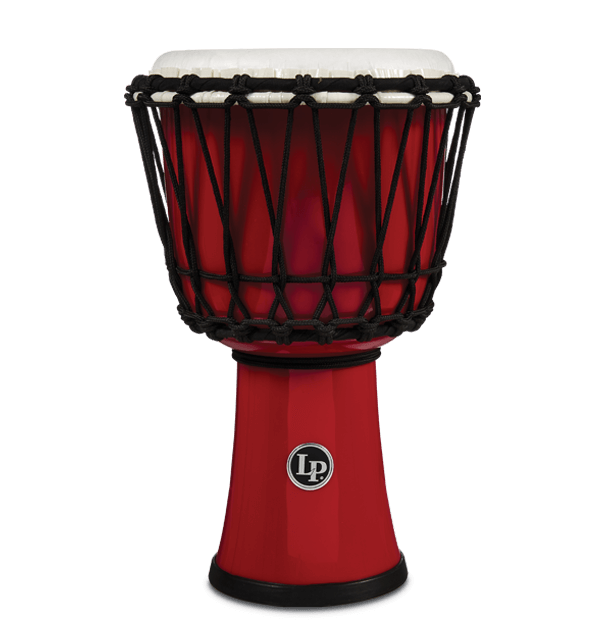 Latin Percussion LP 7" Rope Tuned Circle Djembe - Red (LP1607RD)