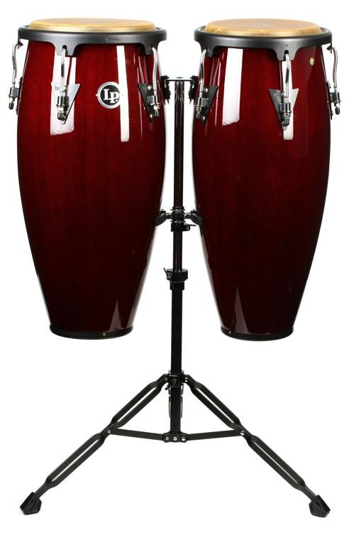 LP Aspire Series 10+11" Wood Conga Set - Dark Wood