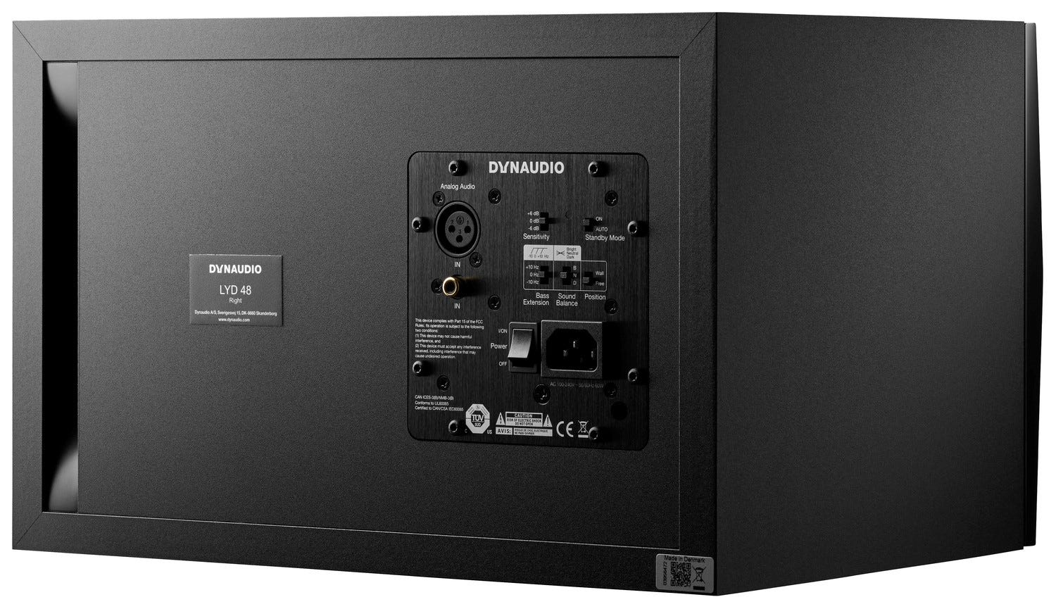 Dynaudio LYD48 3-Way 8" Studio Monitor - Black (Right)