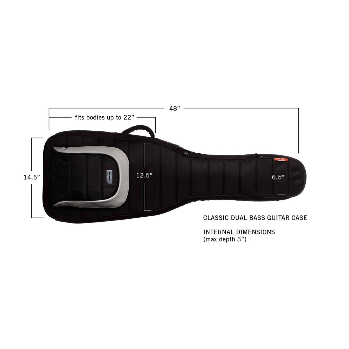 Mono M80 Dual Bass Guitar Case - Black