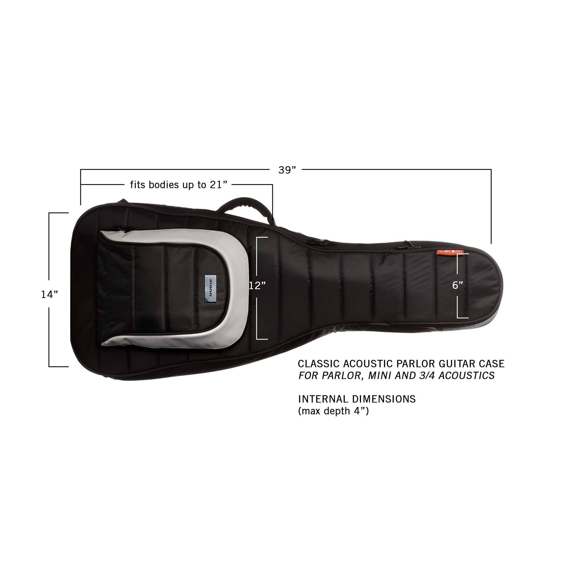 Mono M80 Acoustic Parlour Guitar Case - Black