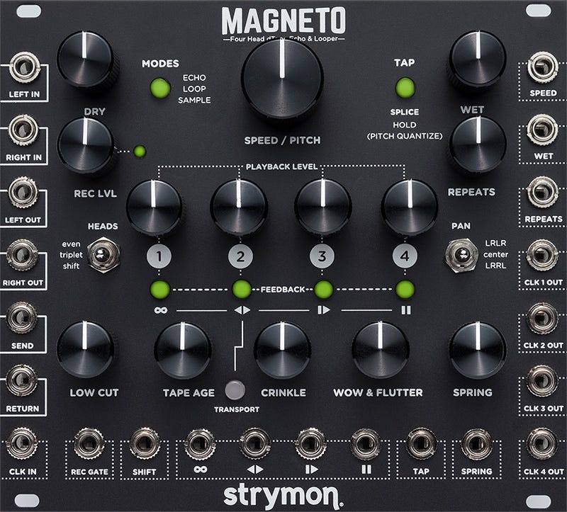 Strymon Magneto Four Head dTape Echo & Looper Eurorack Module