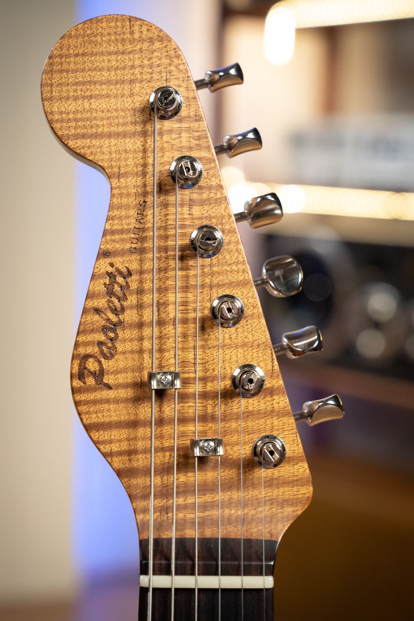 Paoletti Loft Series Alfa HSS - Heavy Pink / Sunburst - Reverse Headstock (Custom Order)