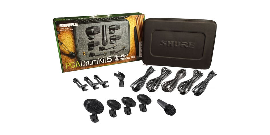 Shure PGADRUMMKIT5 5pc Drum Microphone Pack