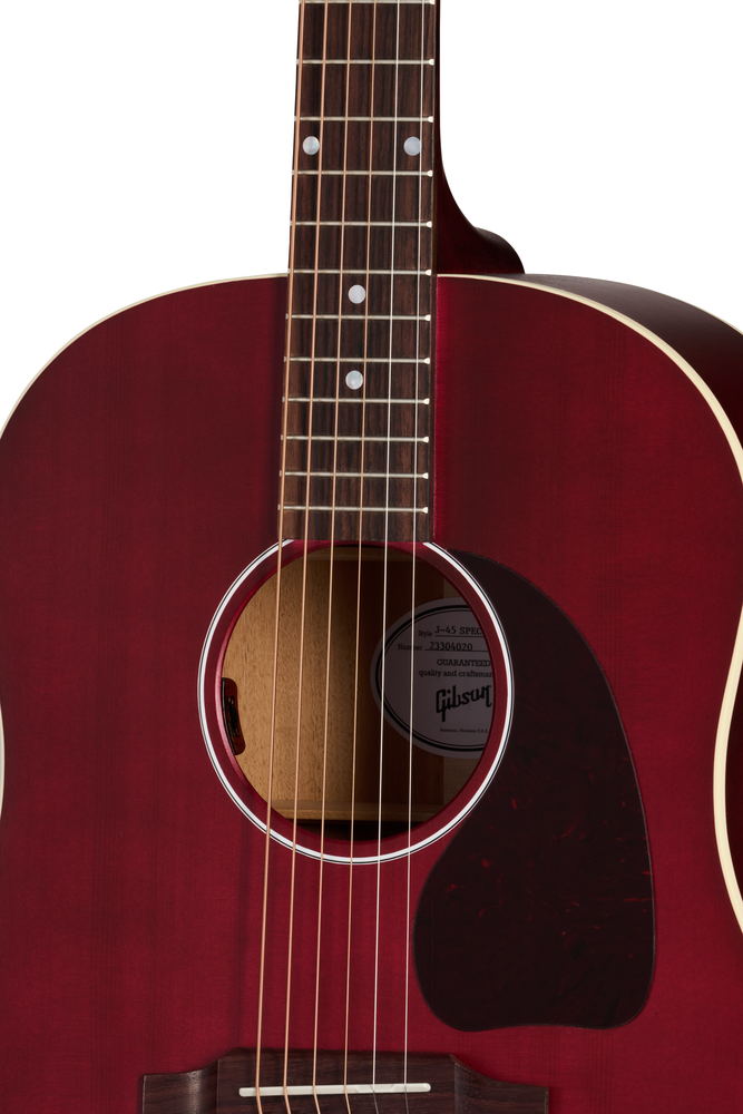 Gibson J45 Special Satin Acoustic Guitar - Wine Red