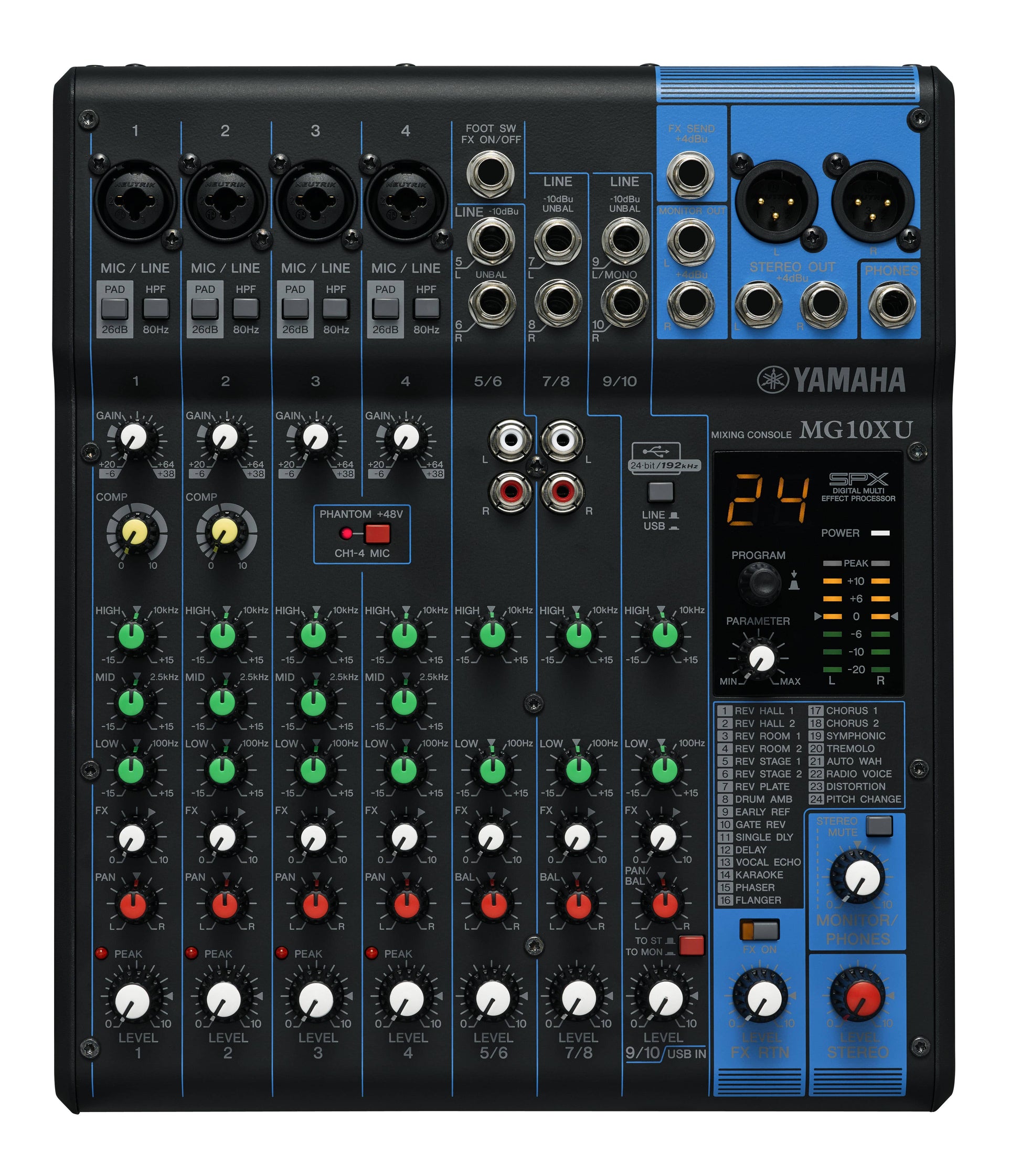 Yamaha MG10XU Mixer w/ Digital FX and USB