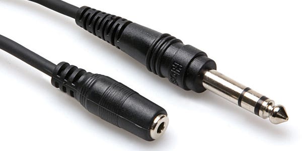 HOSA 1/4" - 1/8" Headphone Extension Cable - 10ft (MHE310)