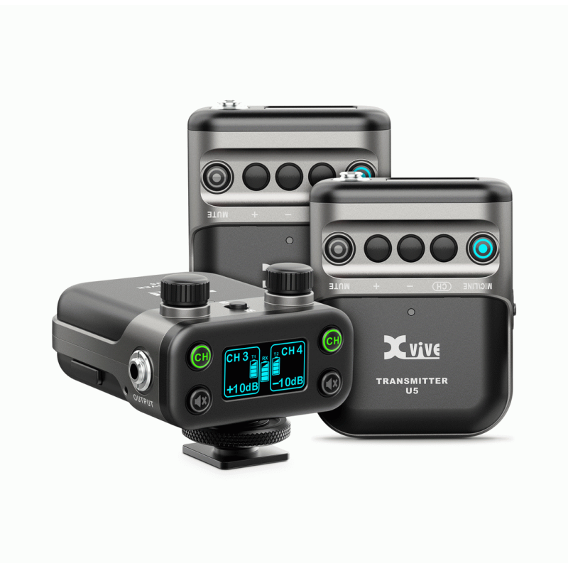 Xvive U5T2 Camera-Mount Dual Wireless Lapel Mic System