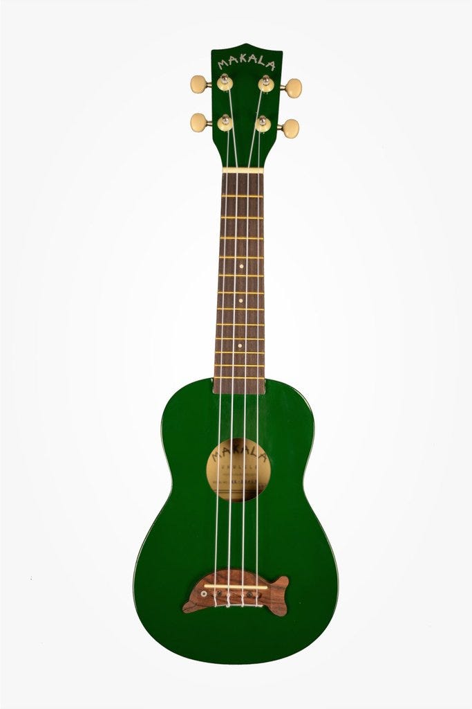 Kala Makala Dolphin Series Soprano Ukulele - Green