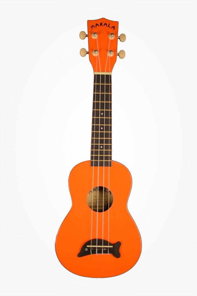 Kala Makala Dolphin Series Soprano Ukulele - Orange
