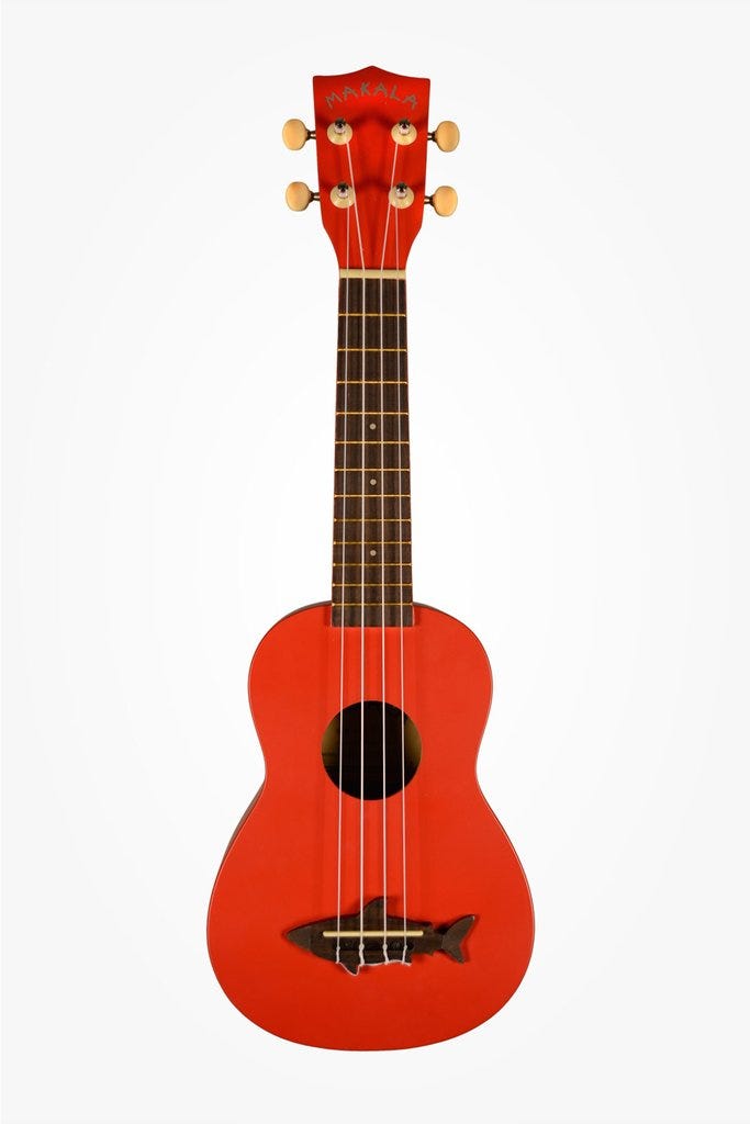 Kala Makala Shark Series Soprano Ukulele - Red