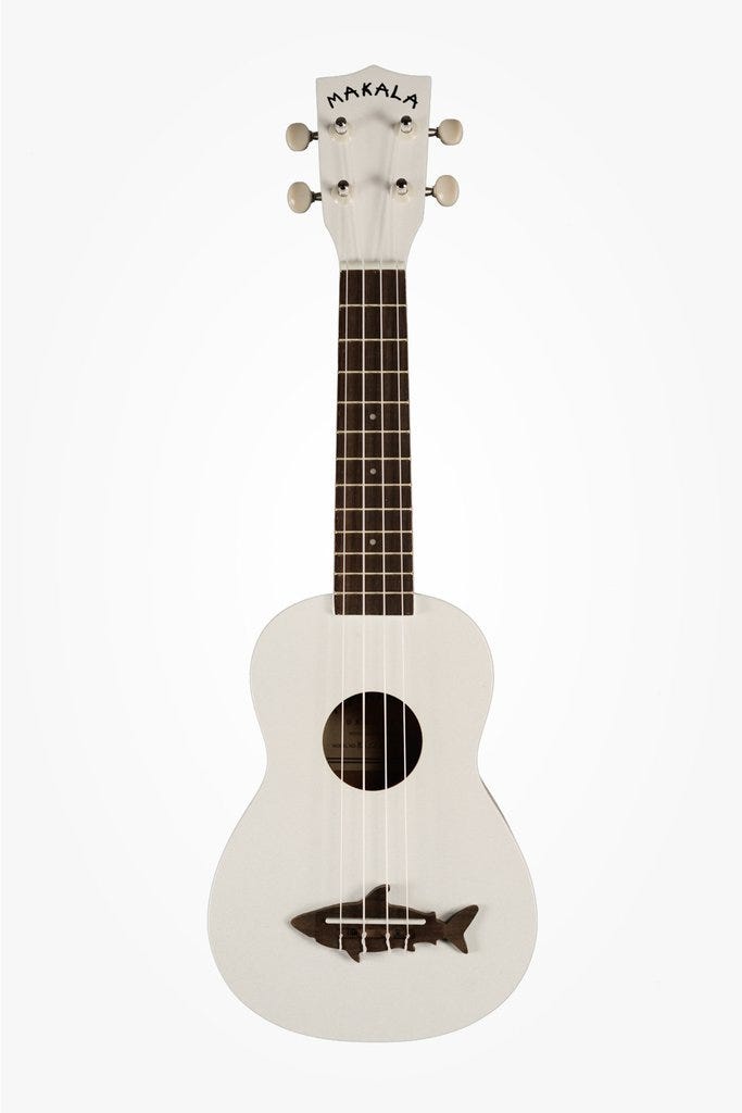 Kala Makala Shark Series Soprano Ukulele - White