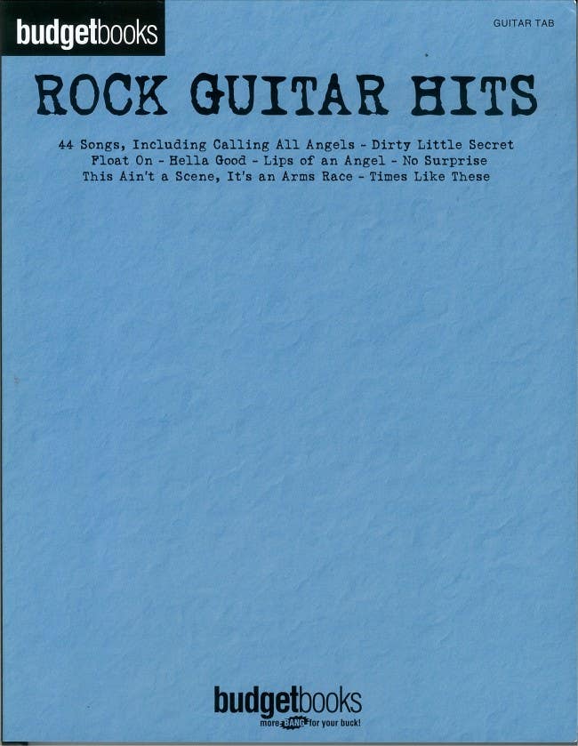 Budget Books Rock Guitar Hits Gtr Tab