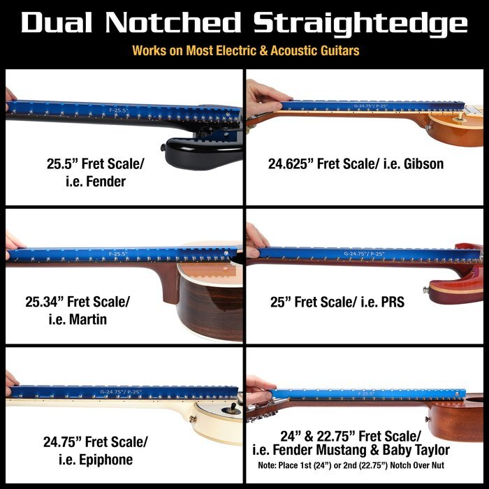 Music Nomad "Tri-Beam" 3 in 1 Dual Notched Straight Edge