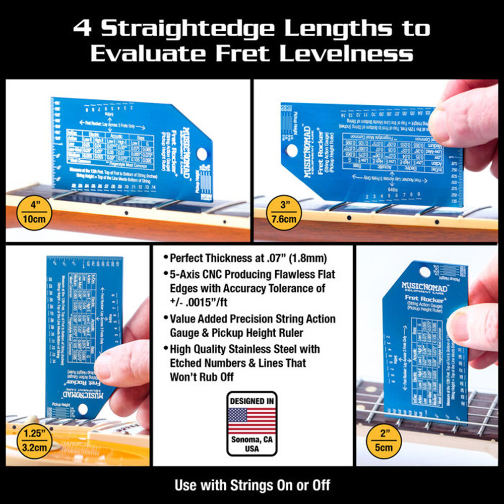 Music Nomad Fret Rocker+ w/String Action Gauge