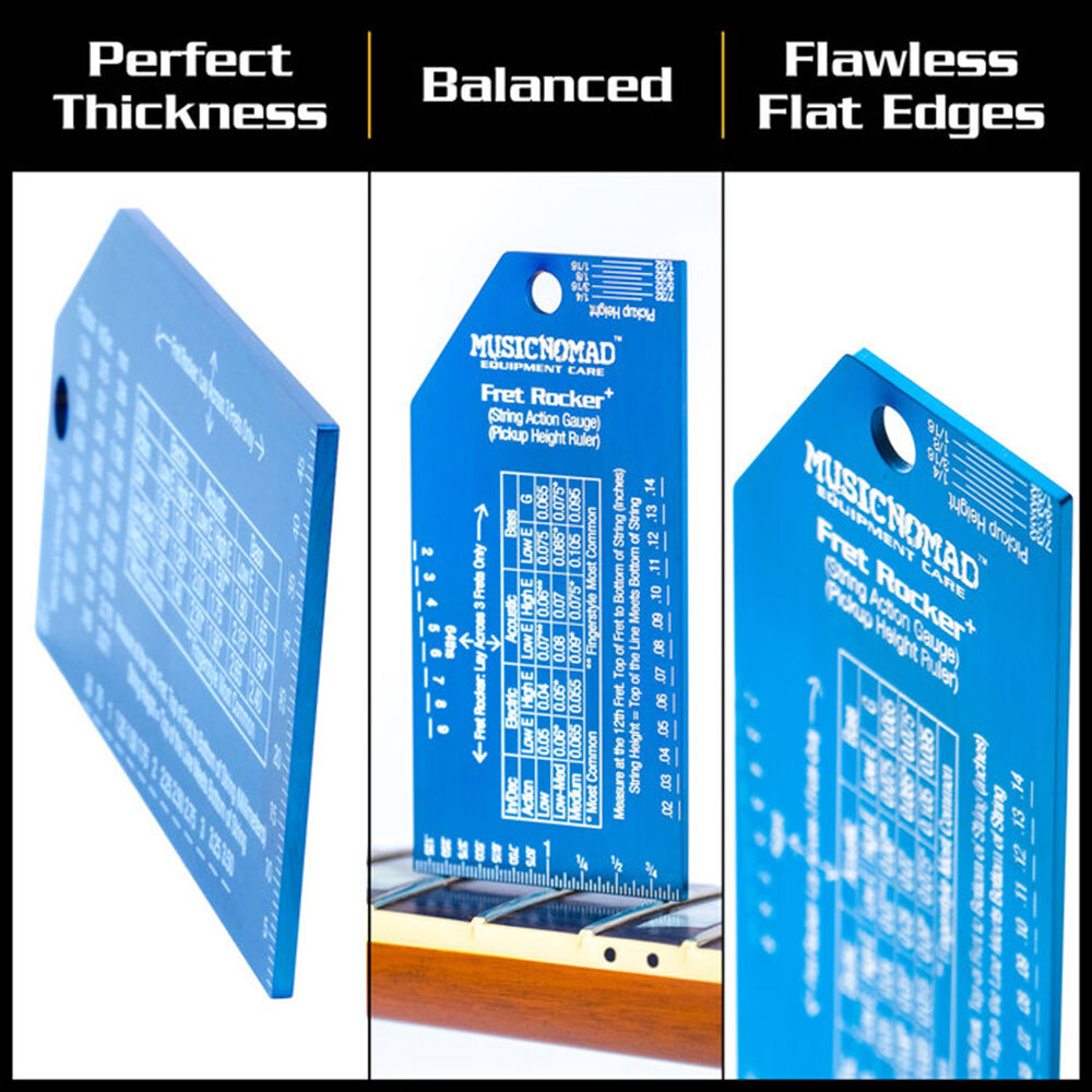 Music Nomad Fret Rocker+ w/String Action Gauge