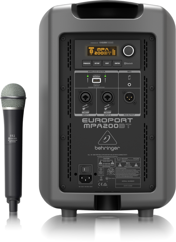 Behringer MPA200BT Portable Speaker w/Wireless Mic and Bluetooth