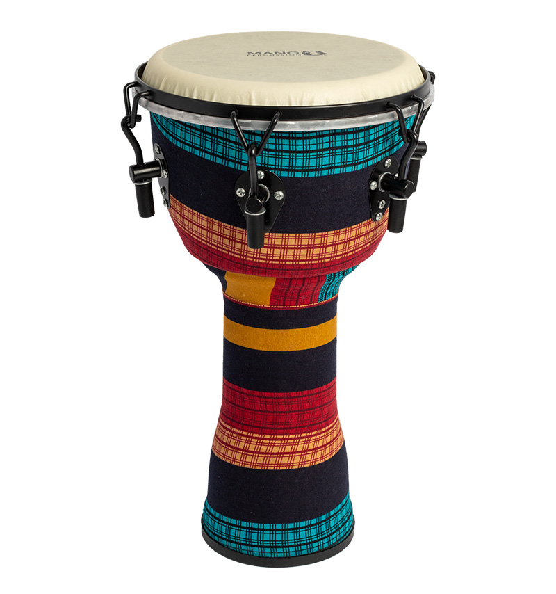 Mano Percussion MPC28AS 10" Wrench Tunable Djembe - African Stripe