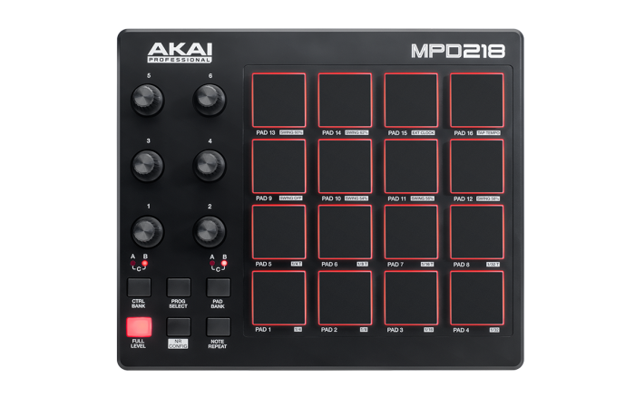 AKAI MPD218 MIDI Pad Controller