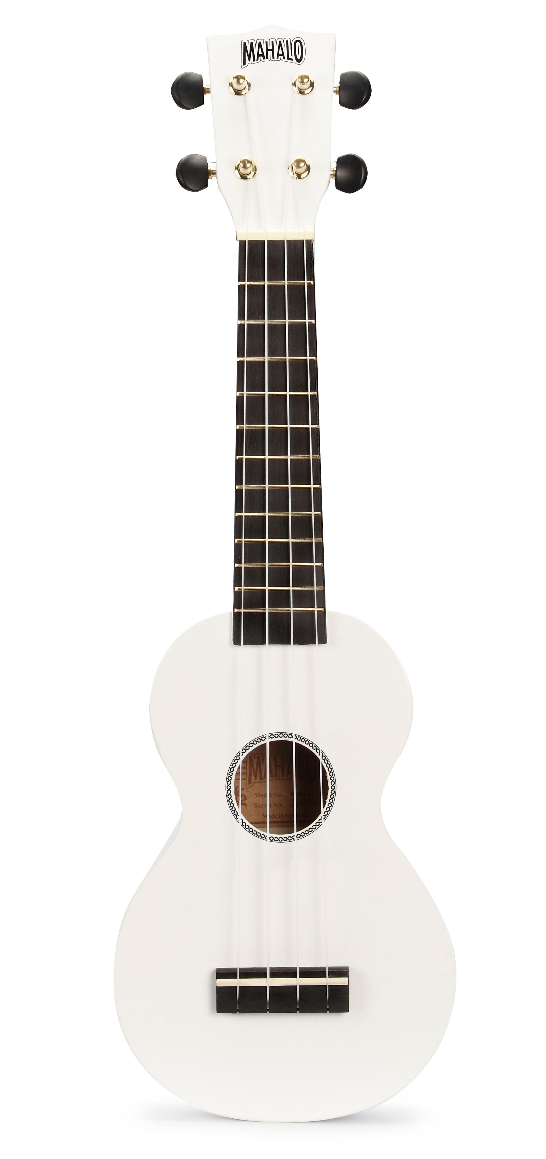 Mahalo Rainbow Series Soprano Ukulele - White (MR1WT)