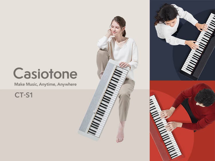 Casio CTS1 Casiotone Keyboard - Red