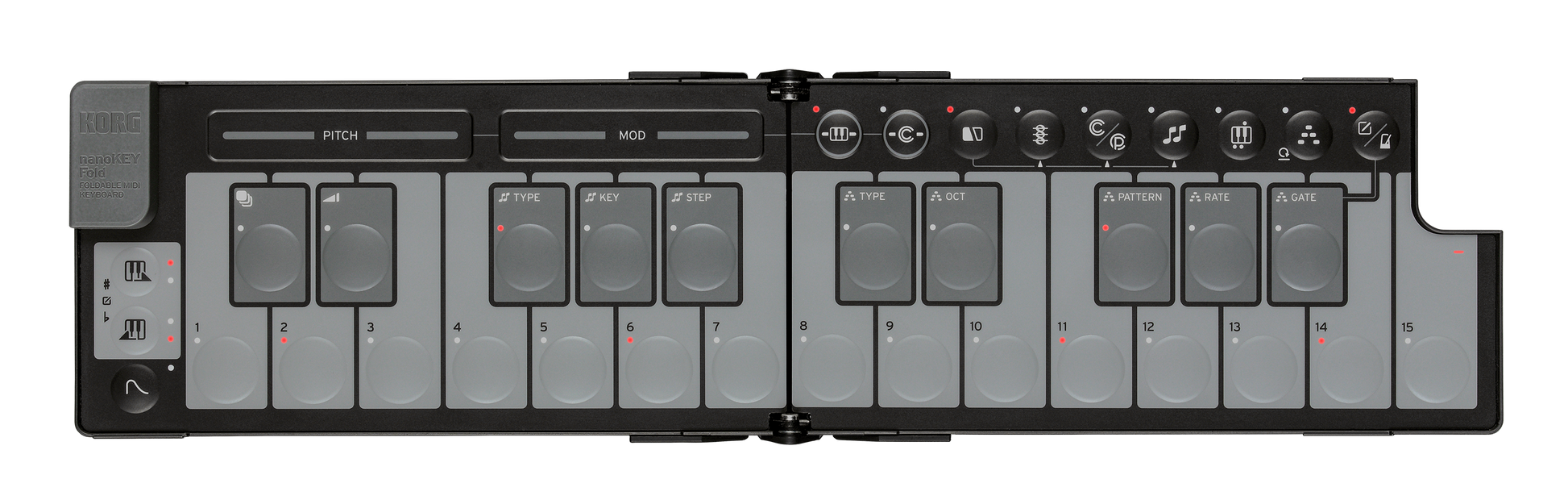 Korg NanoKey Fold 25 Key Foldable Midi Keyboard - Black