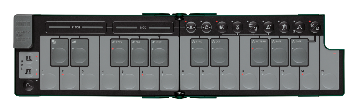 Korg NanoKey Fold 25 Key Foldable Midi Keyboard - Alpine Green