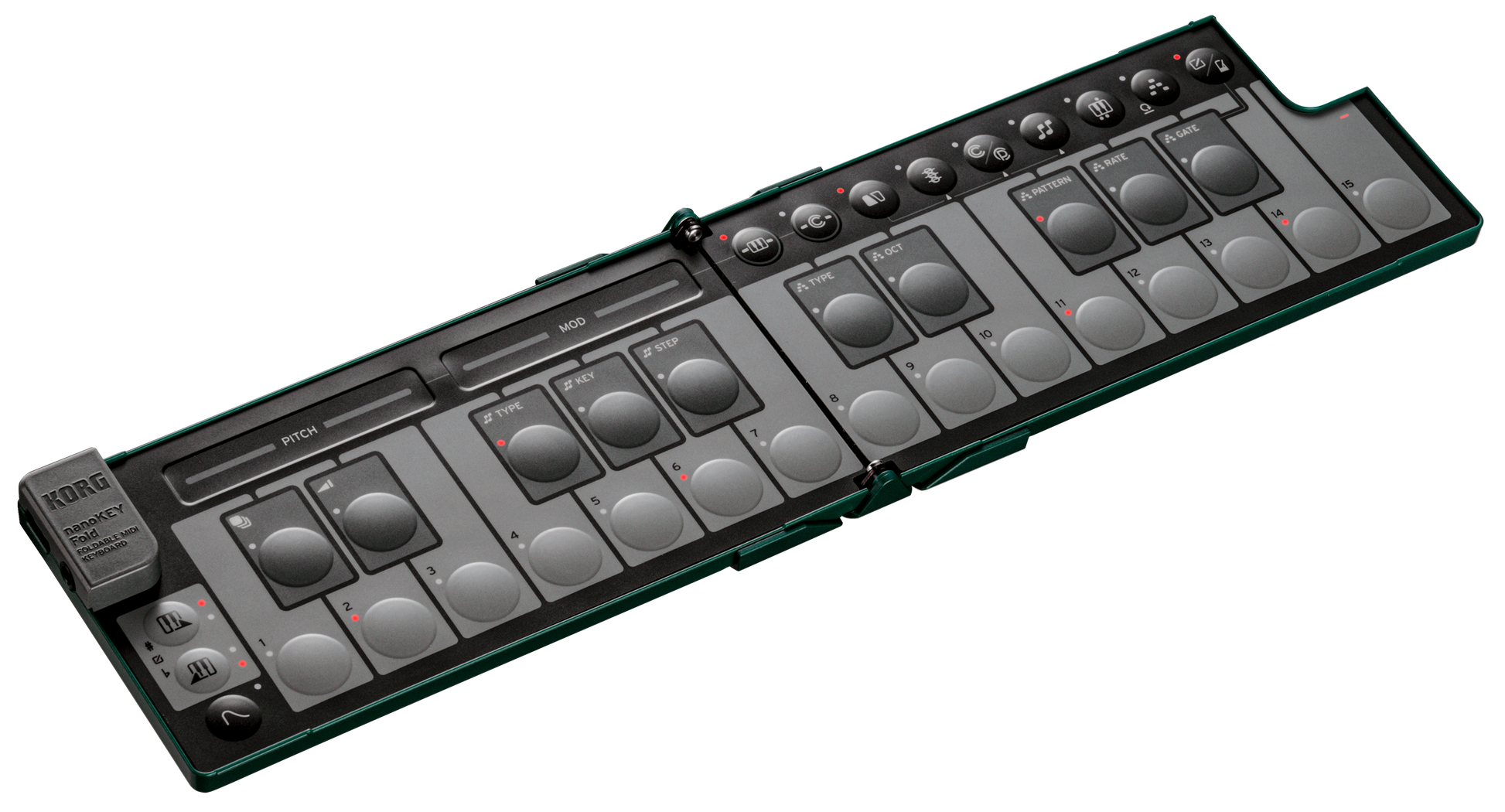 Korg NanoKey Fold 25 Key Foldable Midi Keyboard - Alpine Green