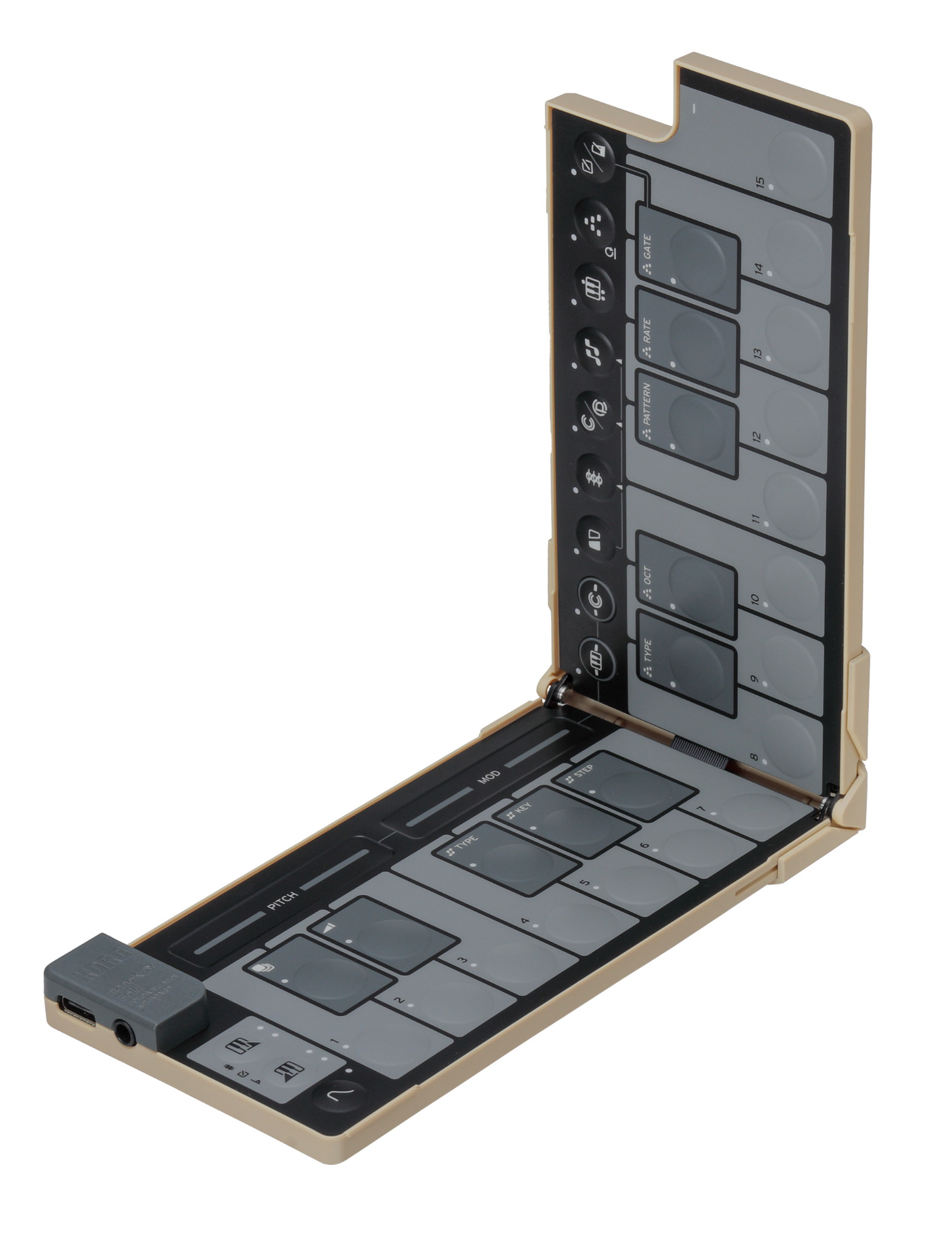 Korg NanoKey Fold 25 Key Foldable Midi Keyboard - Sand Beige