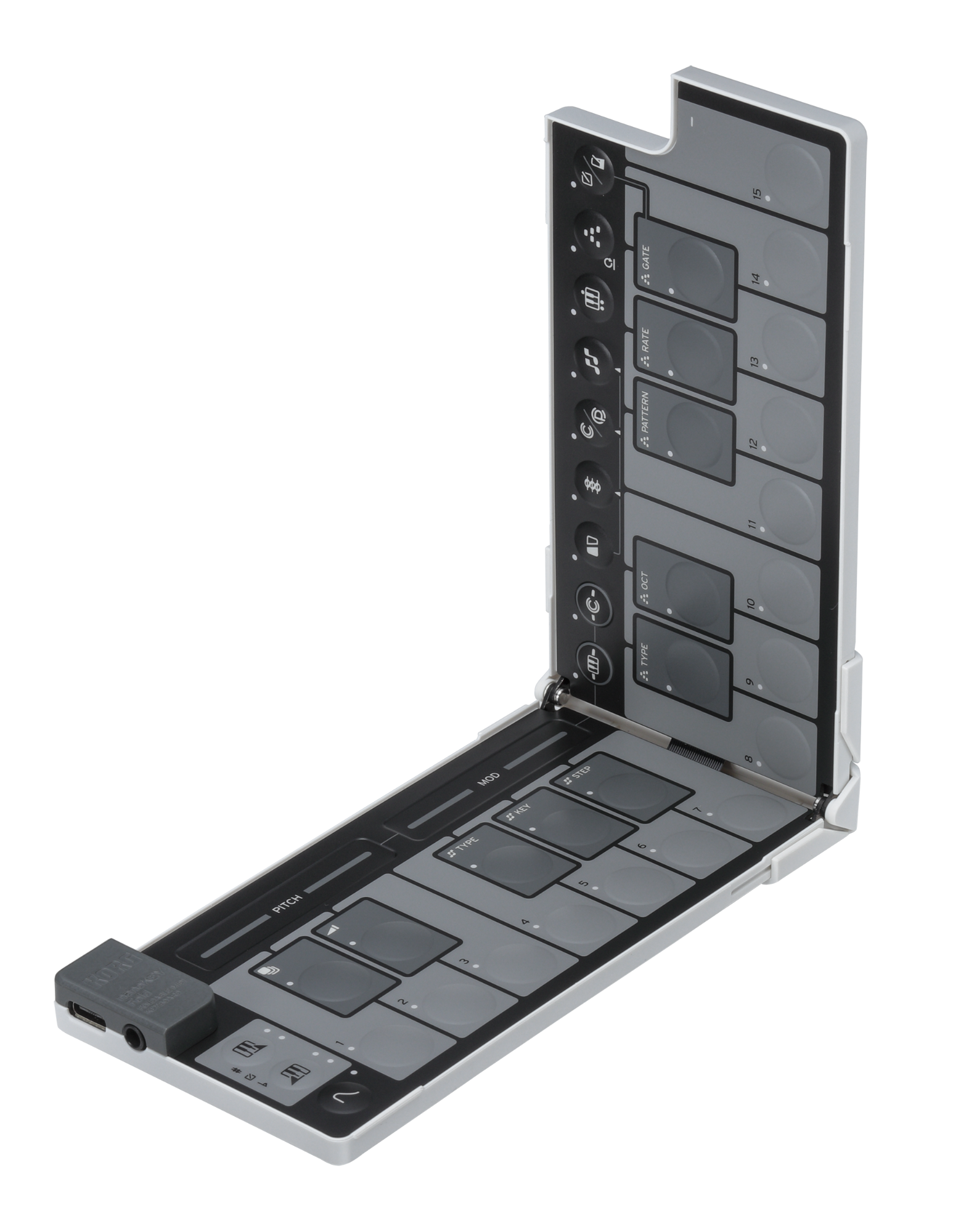 Korg NanoKey Fold 25 Key Foldable Midi Keyboard - White