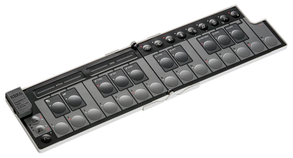 Korg NanoKey Fold 25 Key Foldable Midi Keyboard - White