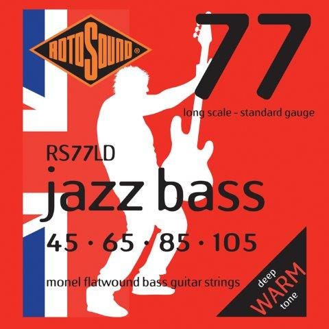Rotosound RS77LD Jazz Bass 77 Bass Strings - 45-105 (Monel Flatwound)