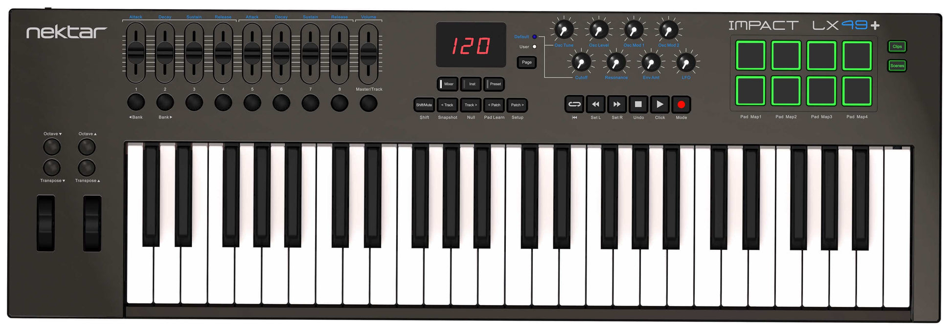 Nektar LX49+ USB 49 key MIDI Controller Keyboard