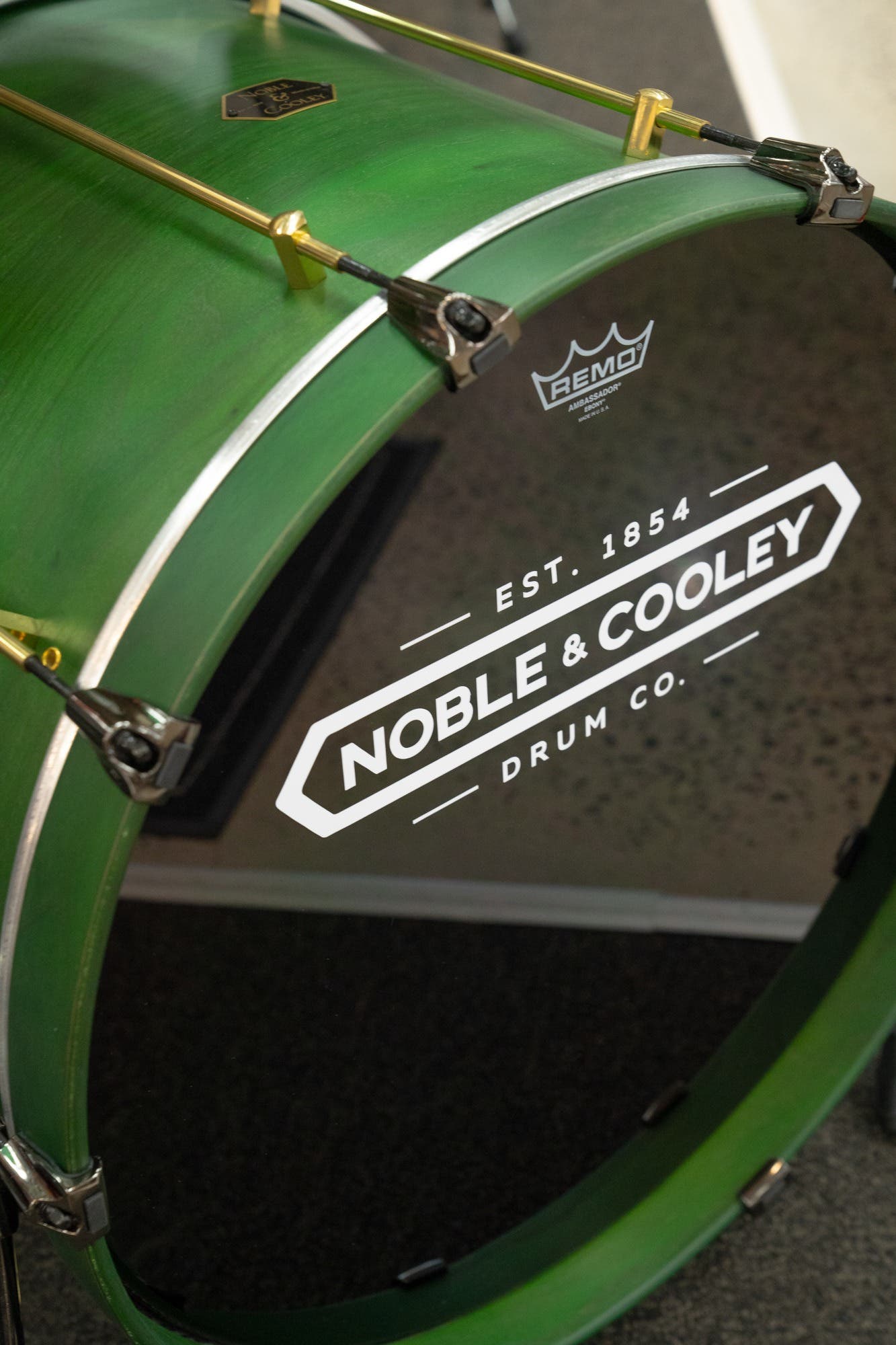 Noble and Cooley Walnut Ply 4pc Drum Kit - Green Stain Matte