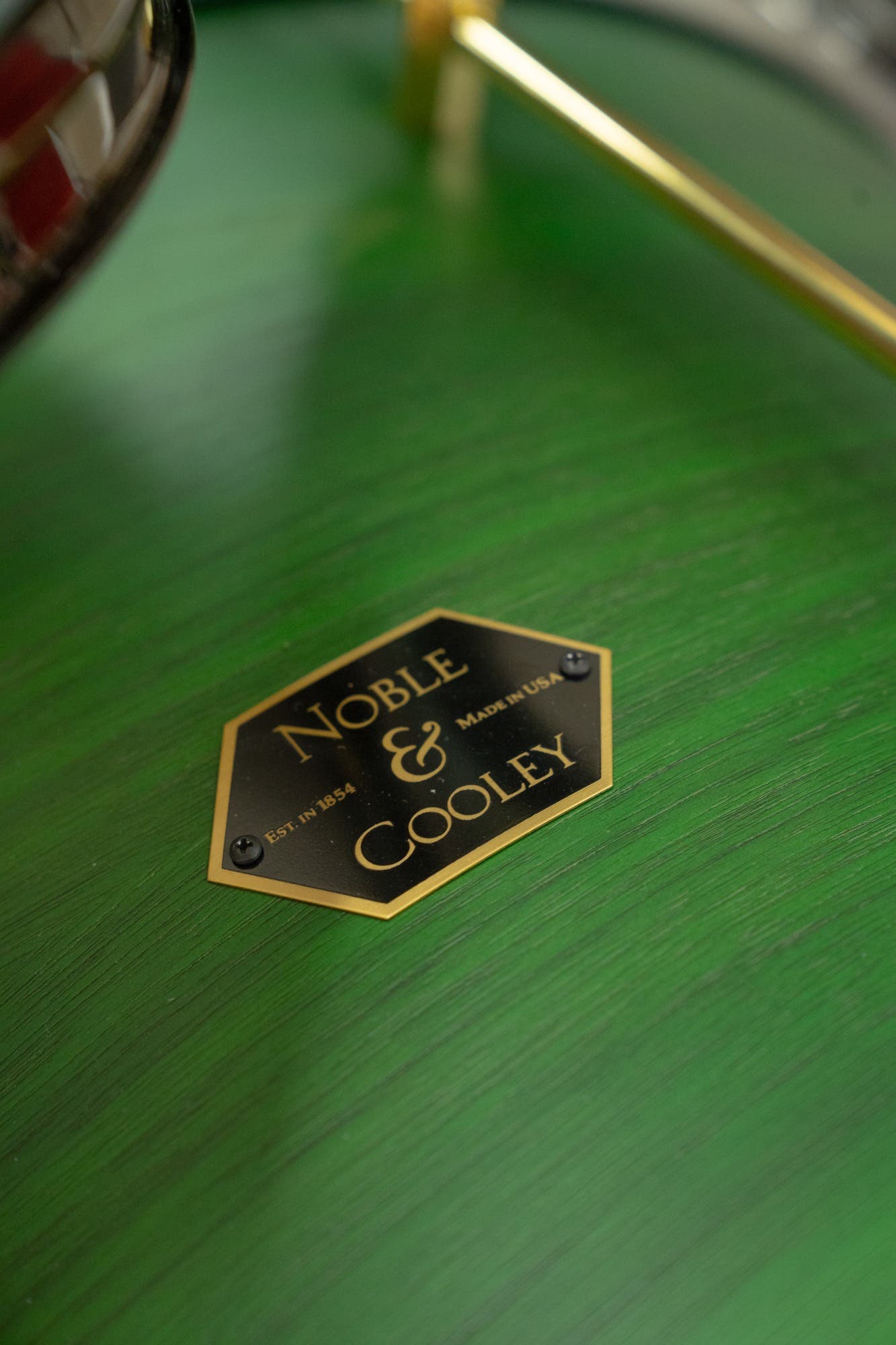 Noble and Cooley Walnut Ply 4pc Drum Kit - Green Stain Matte