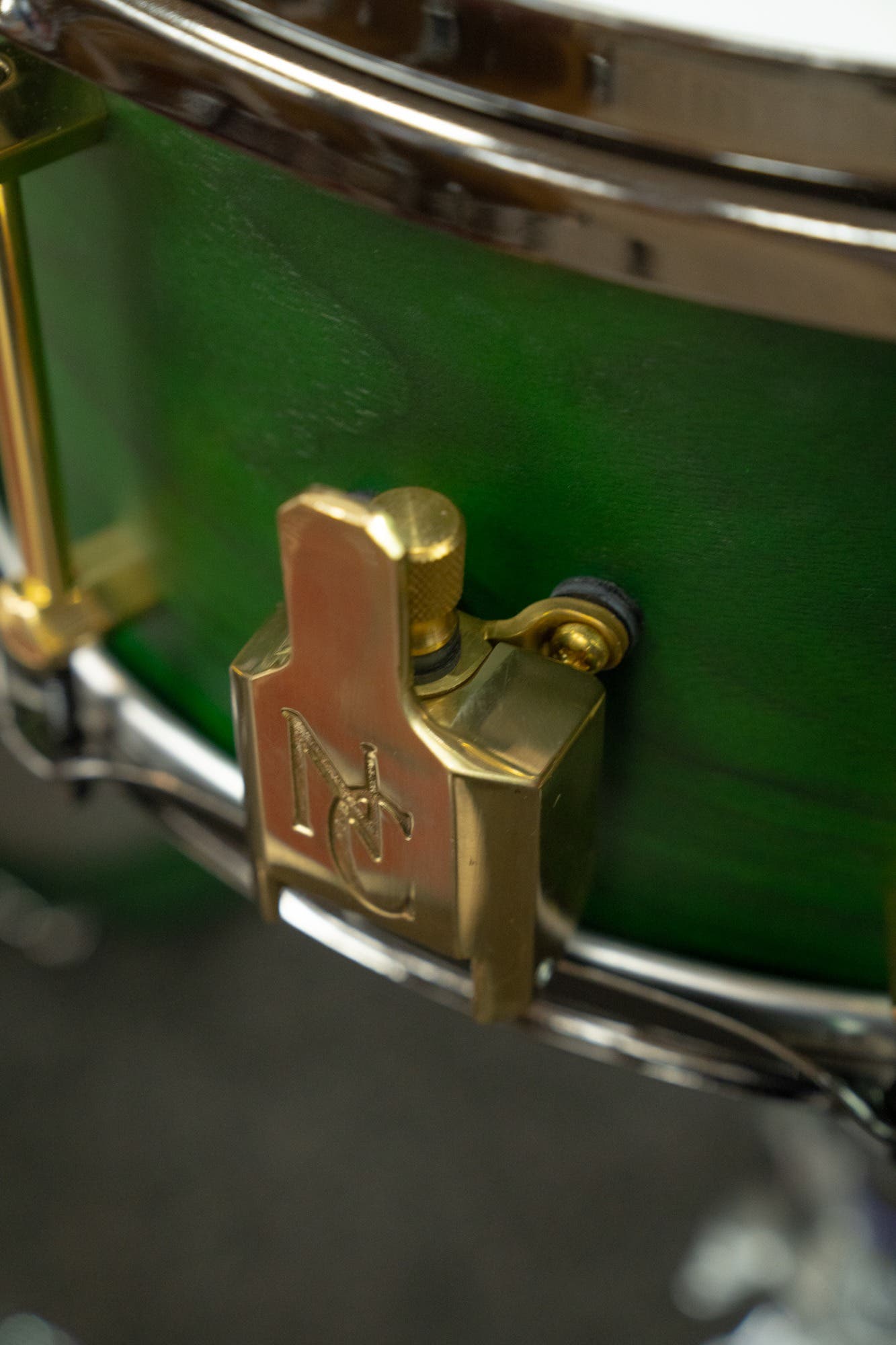 Noble and Cooley Walnut Ply 4pc Drum Kit - Green Stain Matte