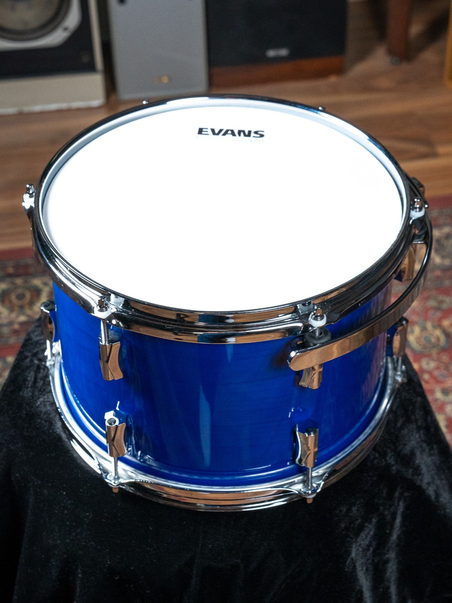 Noble and Cooley 5pc CD Drum Kit - Trans Blue Gloss / Chrome HW (10/12/14/16/22)