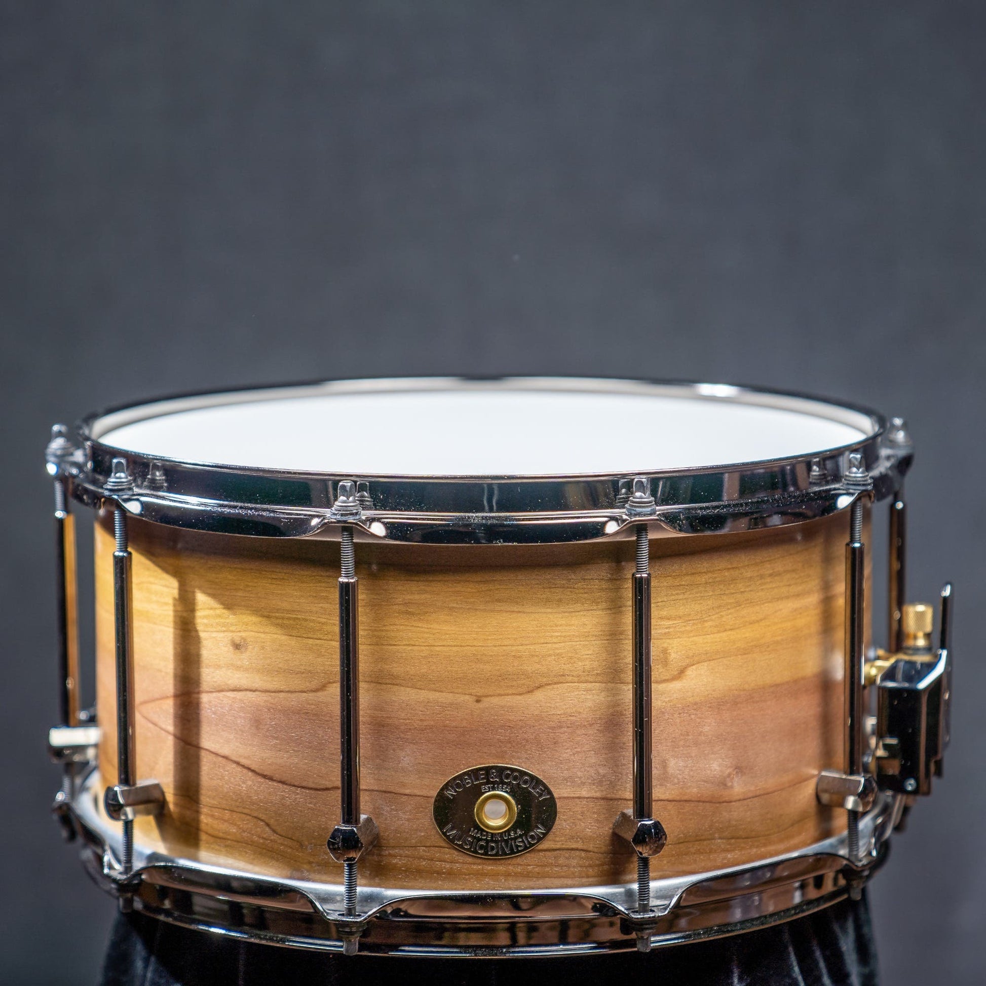 Noble and Cooley 14x7" Classic Tulip Snare - Natural Oil - Black HW / Black Hoops