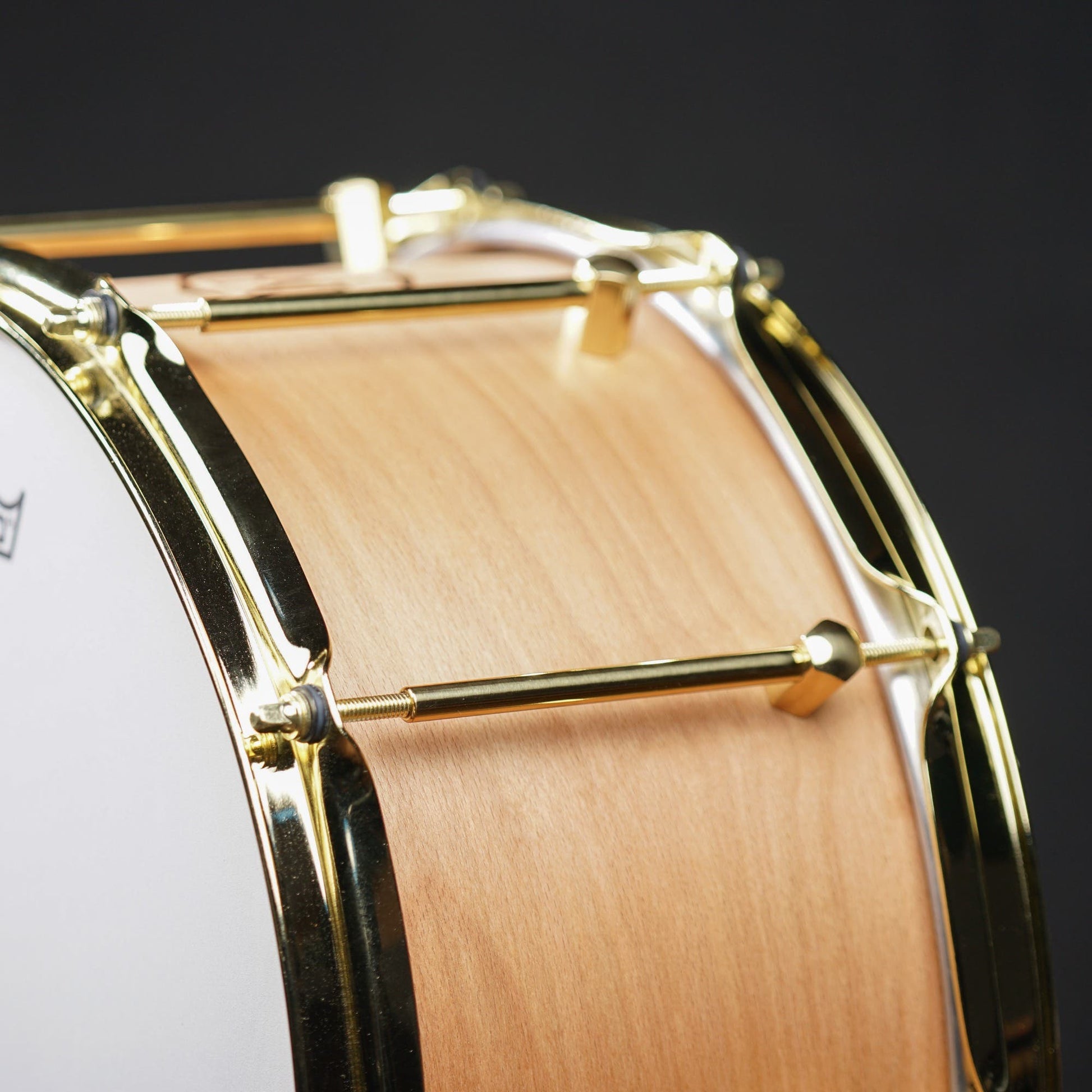 Noble and Cooley 14x7 Classic Beech Snare - Natural Matte - Brass HW / Brass Flanged Hoops / Woodburn Logo