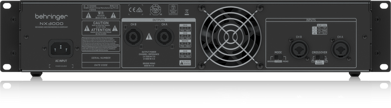 Behringer NX3000 3000w Power Amplifier with SmartSense