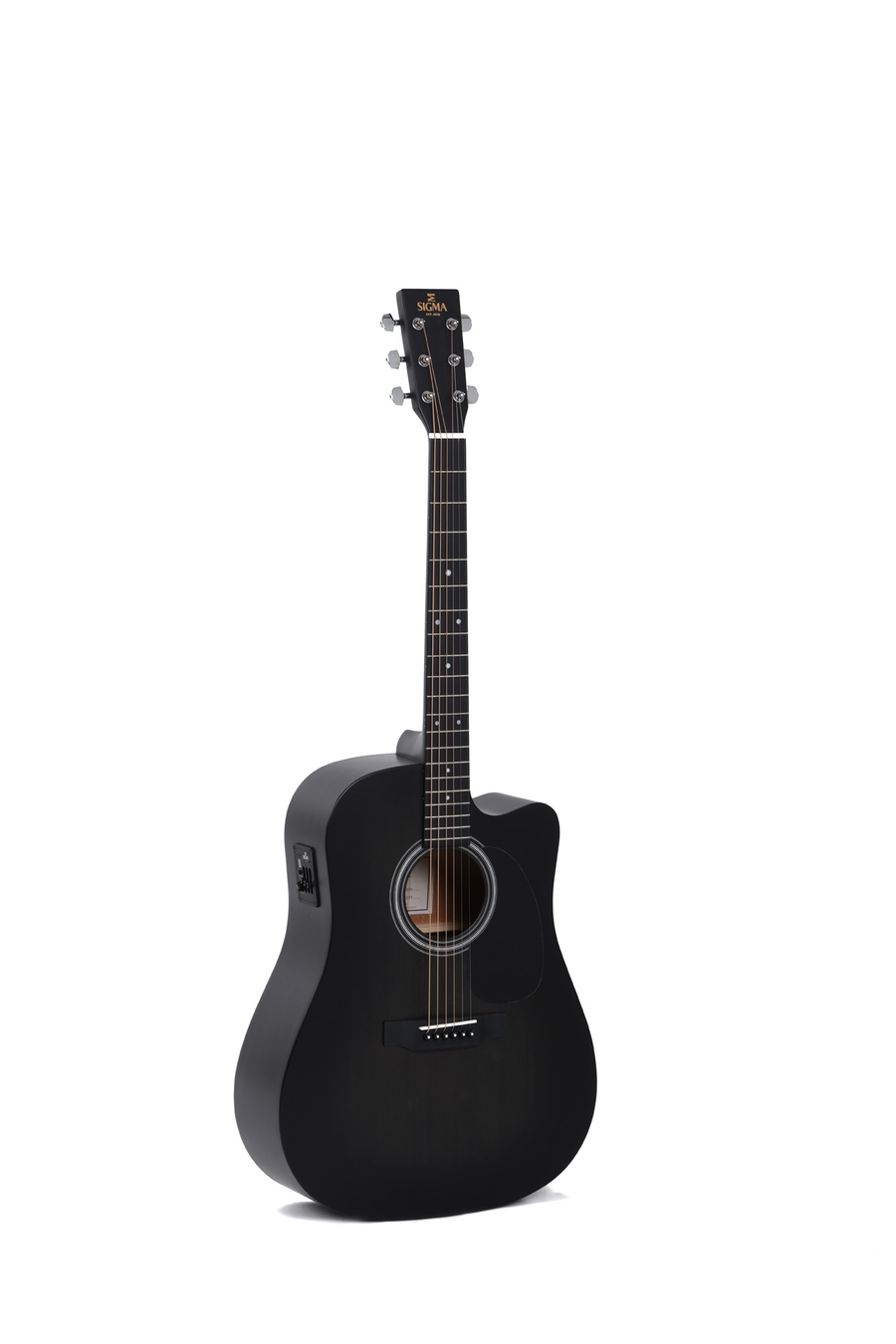 Sigma DMCE-BKB Dreadnaught Acoustic Electric Guitar - Black Burst