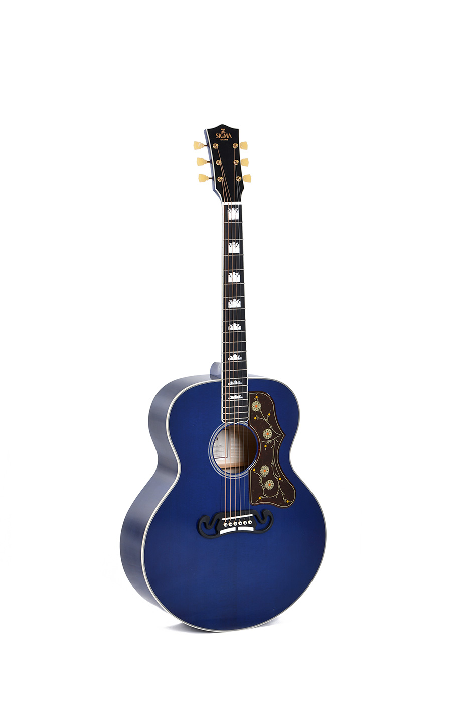 Sigma GJA-SG200 Jumbo Acoustic Electric Guitar - Royal Blue
