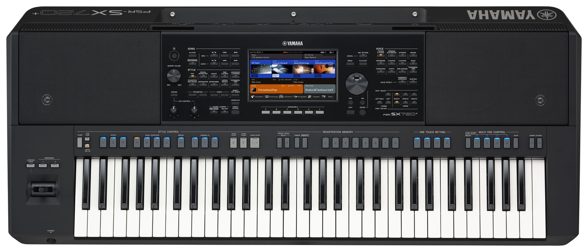 Yamaha PSRSX720+ Digital Workstation / Arranger Keyboard w/Bluetooth Audio Input