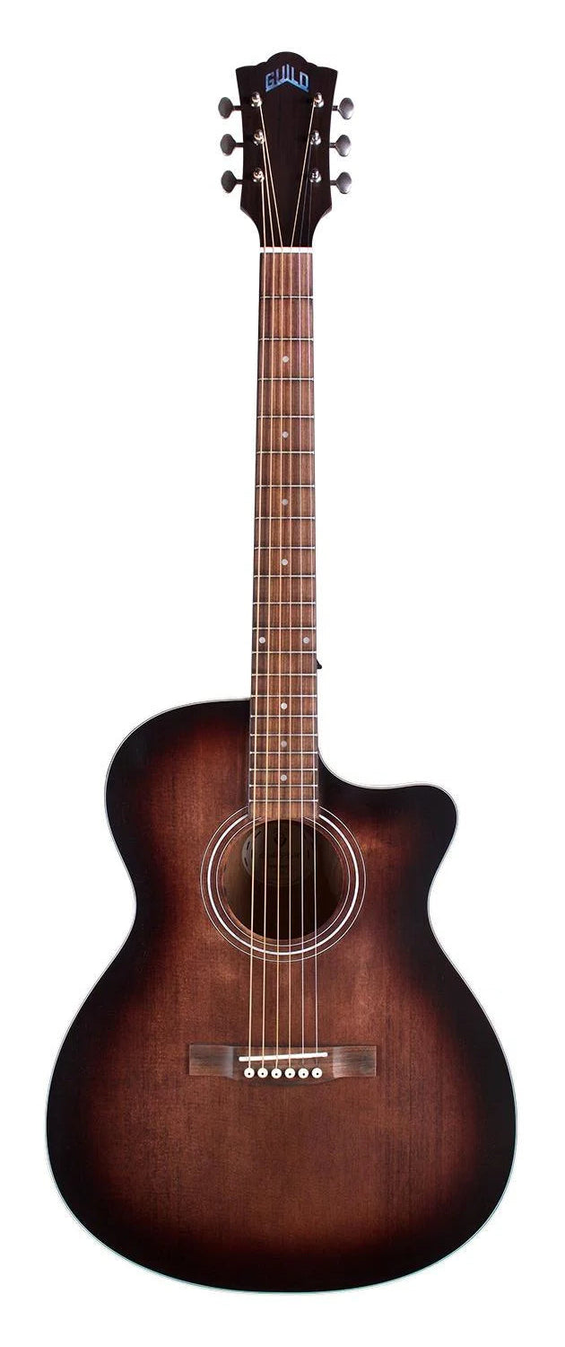 Guild OM-240CE Archback Acoustic Guitar - Antique Charcoal Burst