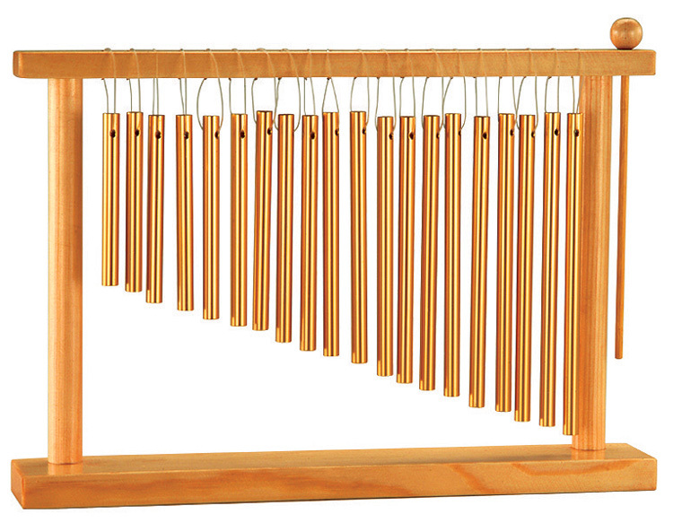 Opus Percussion 20 Bar Chime Set on Wooden Frame Stand w/Mallet