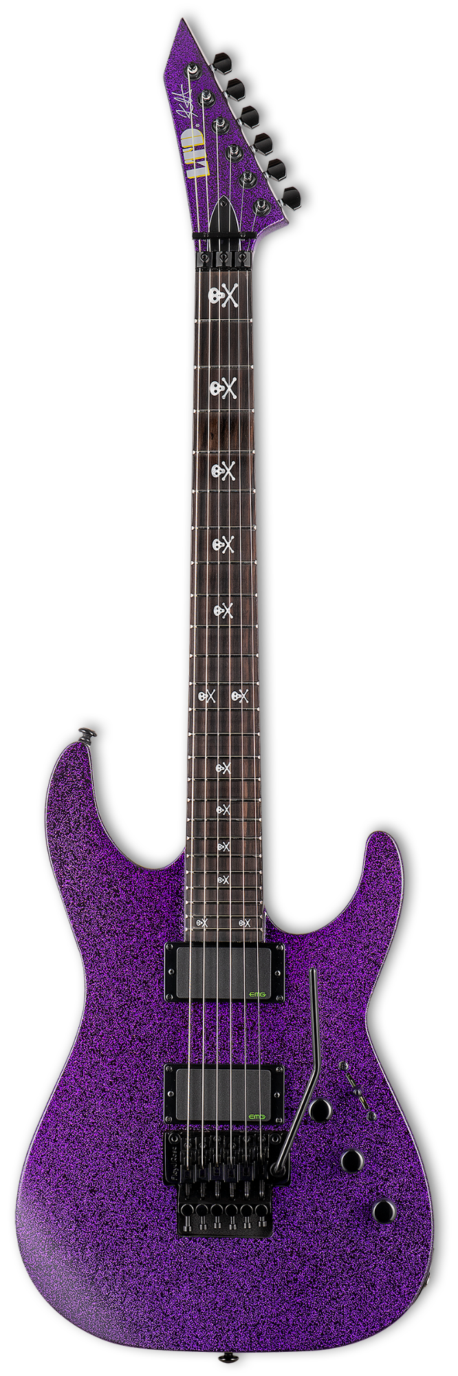 ESP LTD KH-602 Kirk Hammett Signature Guitar - Purple Sparkle